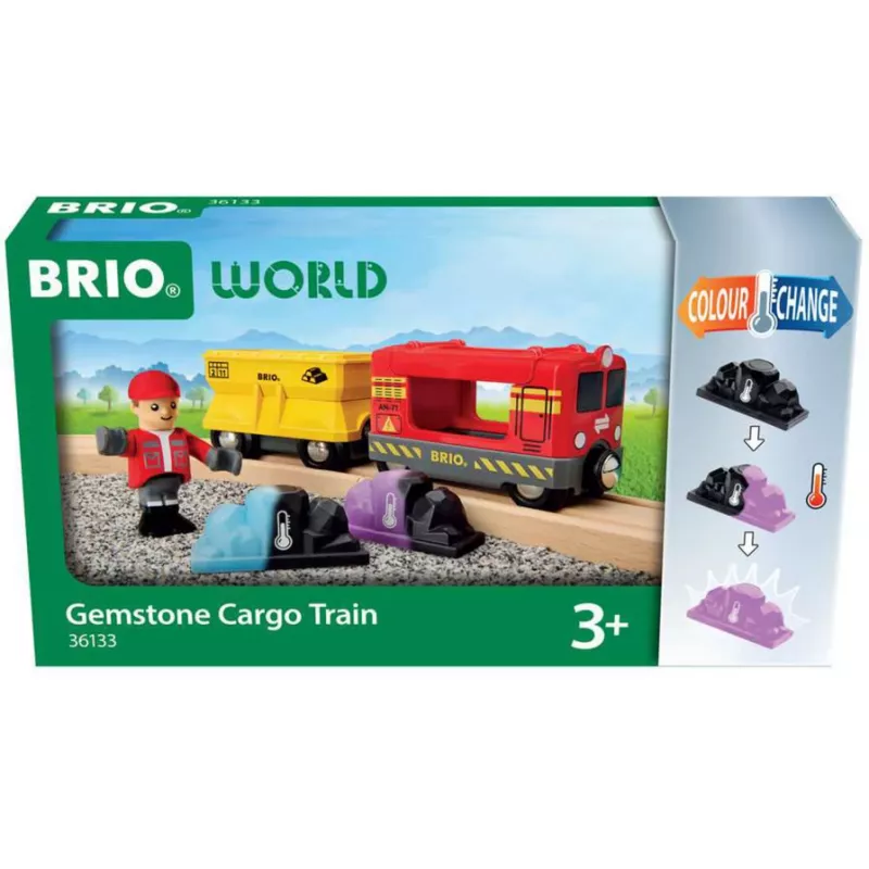 RAVENSBURGER BRIO World Krovininis traukinys su spalvą keičiančiu vagonu