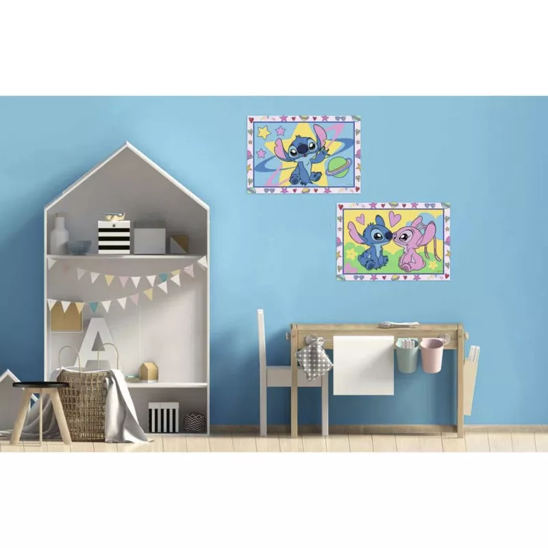 RAVENSBURGER CreArt Junior - Stitch & Angel Piešimo pagal skaičius rinkinys