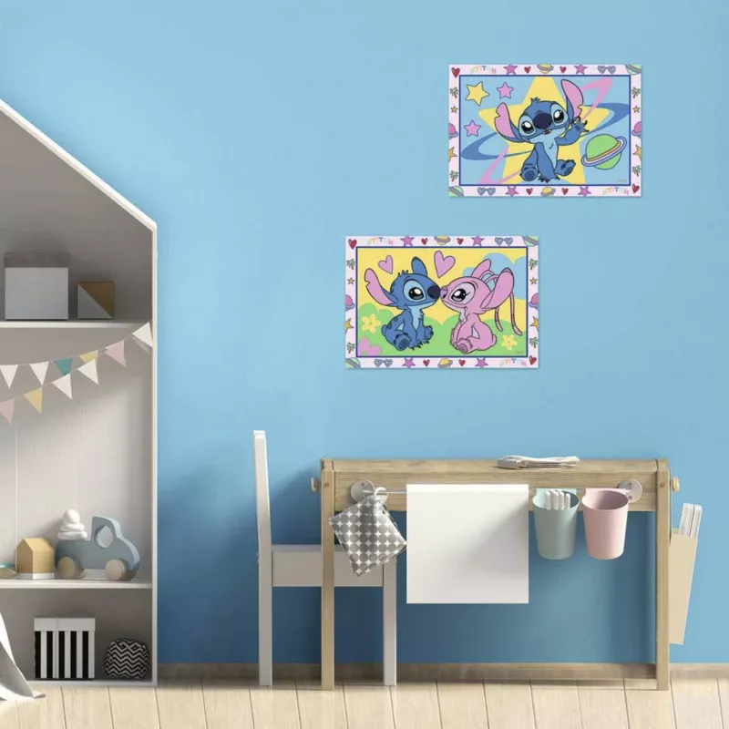 RAVENSBURGER CreArt Junior - Stitch & Angel Piešimo pagal skaičius rinkinys