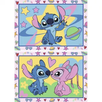 RAVENSBURGER CreArt Junior - Stitch & Angel Piešimo pagal skaičius rinkinys