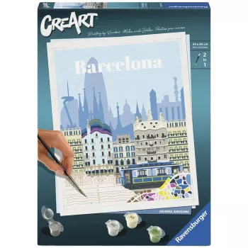 RAVENSBURGER CreArt Piešimas pagal skaičius rinkinys - Spalvinga Barcelona