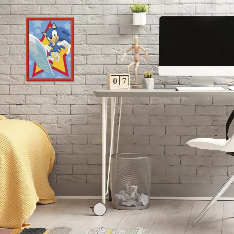 Ravensburger CreArt - Rasender Sonic Piešimas pagal skaičius rinkinys