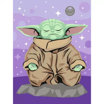 Ravensburger CreArt Star Wars - Medituojantis Grogu Piešimas pagal skaičius rinkinys