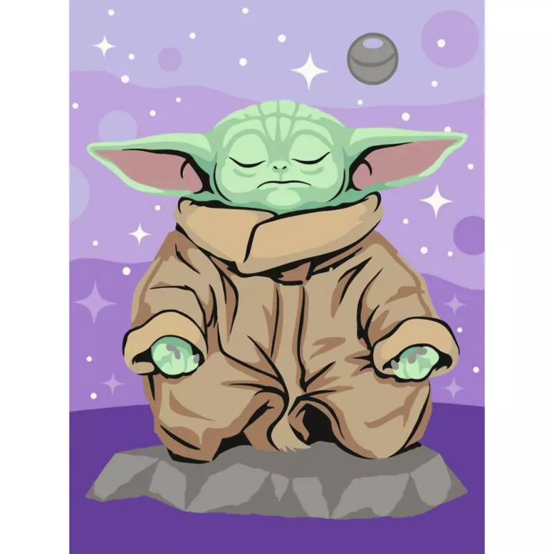 Ravensburger CreArt Star Wars - Medituojantis Grogu Piešimas pagal skaičius rinkinys