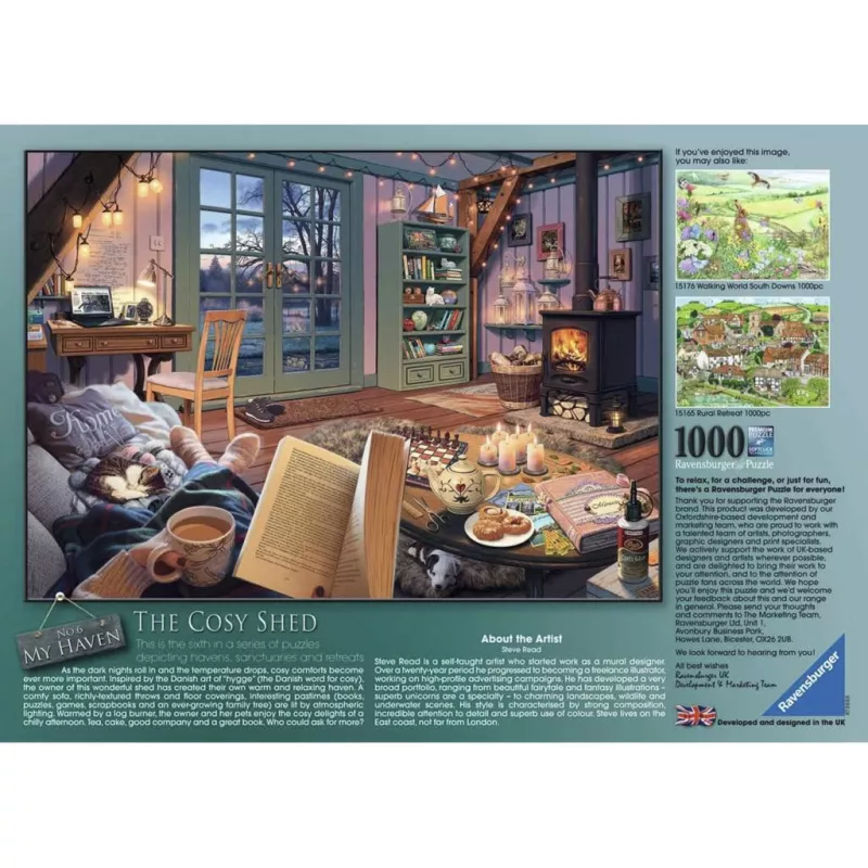 RAVENSBURGER Dėlionė My Haven Jaukus Sodo Namelis (1000 dalių)