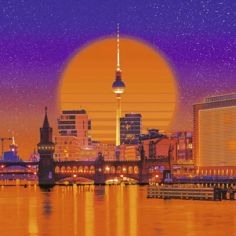 Ravensburger Puzzle Neon Collection Berlin (500 dalių)