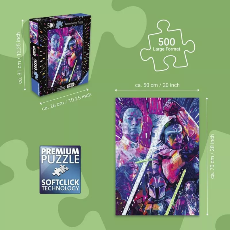Ravensburger Puzzle Star Wars The Hyperspace Collection: Ahsoka (500 dalių, didelės detalės)