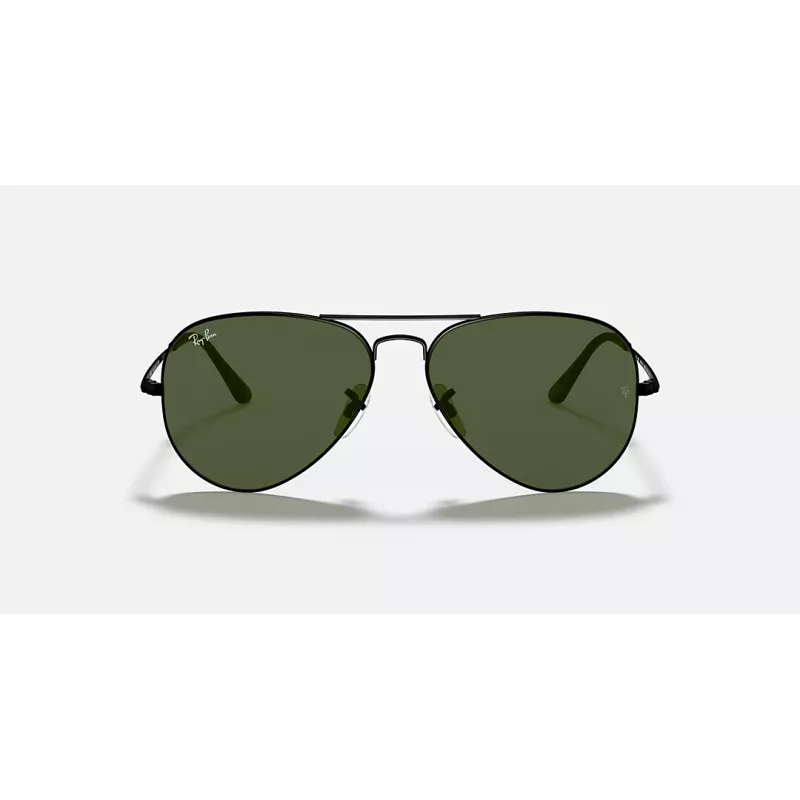 Ray-Ban Aviator Metal II RB3689 akiniai nuo saulės, auksiniai, žali, poliarizuoti, 55 mm