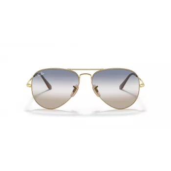 Ray-Ban Aviator Metal II akiniai RB3689 auksinis rėmelis rudi gradientiniai stiklai 62mm