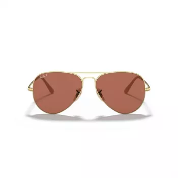 Ray-Ban Aviator Metal II akiniai nuo saulės RB3689 auksiniai šviesiai mėlynas gradientas 58mm unisex