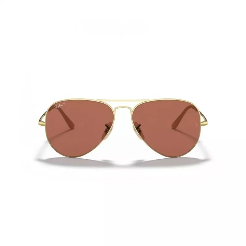 Ray-Ban Aviator Metal II akiniai nuo saulės RB3689 auksiniai šviesiai mėlynas gradientas 58mm unisex