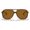 Ray-Ban Bill RB2198 akiniai nuo saulės, vėžlio kiauto spalvos Havana, rudi Classic B-15, 60 mm, unisex