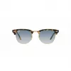 Ray-Ban Clubmaster RB3016 akiniai Skaidrūs Pilki Mėlynas Gradientas 51mm