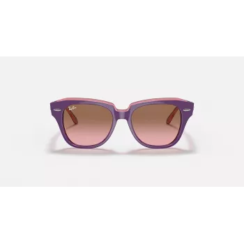 Ray-Ban Junior RB9186S711814 Akiniai - Kvadratinis rėmelis, tamsiai mėlyni lęšiai, 46 mm