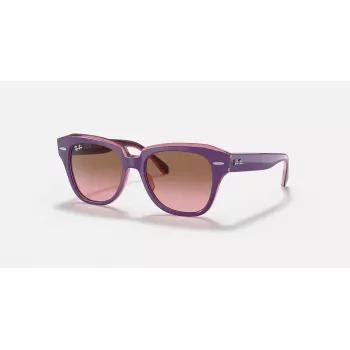 Ray-Ban Junior RB9186S711814 Akiniai - Kvadratinis rėmelis, tamsiai mėlyni lęšiai, 46 mm