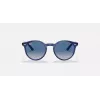 Ray-Ban Junior RJ9064S447062 Vaikiški akiniai nuo saulės, Skaidrus mėlynas rėmelis, Pilki gradientiniai lęšiai, 44 mm