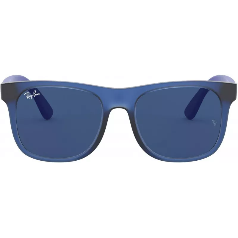 Ray-Ban Junior RJ9069S706080 Vaikiški akiniai nuo saulės Phantos Skaidri mėlyna Pilka klasikinė 48mm