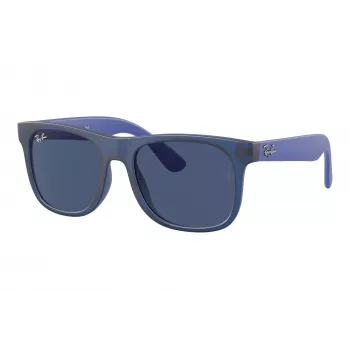Ray-Ban Junior RJ9069S706080 Vaikiški akiniai nuo saulės Phantos Skaidri mėlyna Pilka klasikinė 48mm