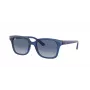 Ray-Ban Junior RJ9071S70624L Vaikiški akiniai nuo saulės Skaidrus mėlynas rėmelis Mėlynas gradientinis tamsiai mėlynas lęšis 48mm