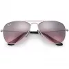 Ray-Ban Junior RJ9506S2117E5 Vaikiški akiniai nuo saulės, stačiakampiai, permatomas rožinis rėmelis, šviesiai rudi gradientiniai rožiniai lęšiai, 52/14/125 mm