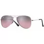 Ray-Ban Junior RJ9506S2117E5 Vaikiški akiniai nuo saulės, stačiakampiai, permatomas rožinis rėmelis, šviesiai rudi gradientiniai rožiniai lęšiai, 52/14/125 mm