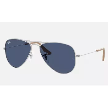 Ray-Ban Junior RJ9506S212805 Akiniai Vaikams Skaidriai Mėlyni Veidrodiniai Unisex 50/13/120 mm