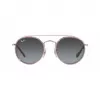 Ray-Ban Junior RJ9647S2908G4 Vaikiški akiniai nuo saulės, kvadratiniai, permatomas pilkas rėmelis, pilki gradientiniai lęšiai, 46 mm lęšio plotis