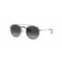 Ray-Ban Junior RJ9647S2908G4 Vaikiški akiniai nuo saulės, kvadratiniai, permatomas pilkas rėmelis, pilki gradientiniai lęšiai, 46 mm lęšio plotis