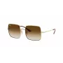 Ray-Ban RB1971-914751 Square 1971 akiniai nuo saulės - poliruotas auksinis rėmelis, rudi gradientiniai lęšiai, 54 mm