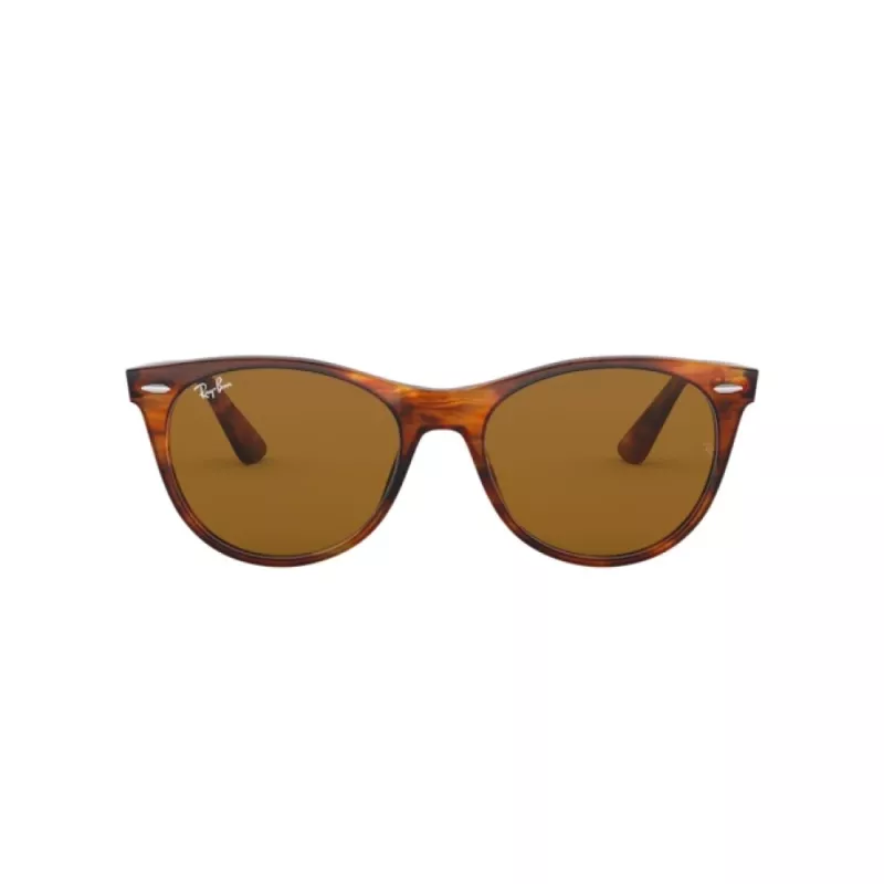 Ray-Ban RB2185 Wayfarer II akiniai nuo saulės dryžuoti Havana rudi gradientiniai 52mm