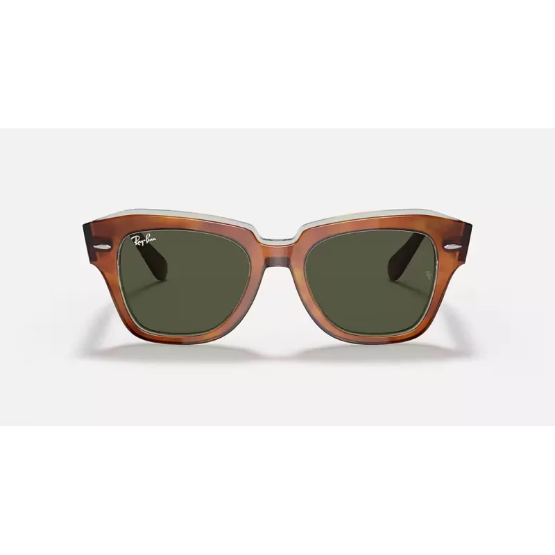 Ray-Ban RB2186 State Street akiniai nuo saulės Havana Brown Gradient 49mm