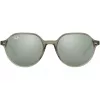 Ray-Ban RB2195 Hawkeye akiniai Skaidrūs pilki Šviesiai mėlyni/violetiniai gradientiniai 51mm