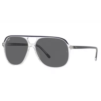 Ray-Ban RB2198 The Hawkeye akiniai nuo saulės, permatomi pilki su mėlynu gradientu, 56/14/145 mm, unisex