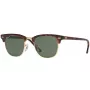 Ray-Ban RB3016F Clubmaster Classic Akiniai Havana Green Polarizuoti 55/19/145 mm