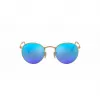 Ray-Ban RB3447 Round Metal Akiniai Auksiniai/Orange Flash 50mm