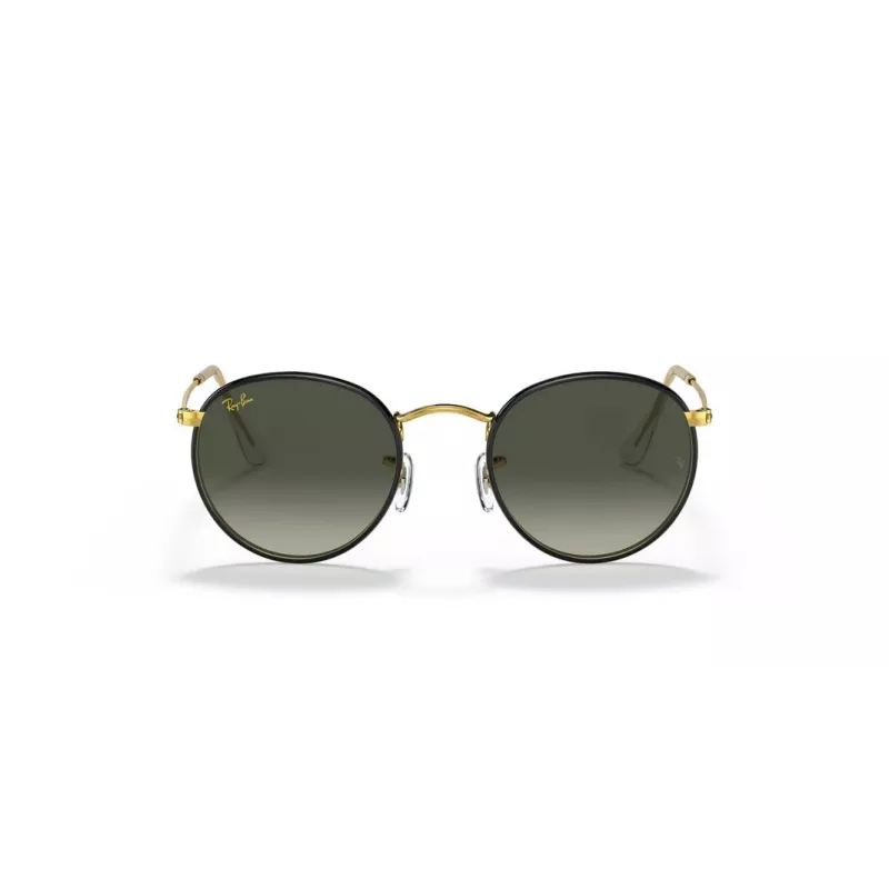 Ray-Ban RB3447JM91967 Akiniai Saulės Unisex Apvalūs Metaliniai Auksinis Rėmas Tamsiai Žali Lęšiai 50/21/145 mm