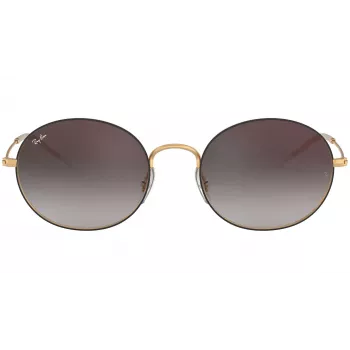 Ray-Ban RB3594-9114U0 Hexagonal Akiniai Nuo Saulės Unisex 53/20/145 mm Auksinis Rėmas Šviesiai Rudi Gradientiniai Lęšiai