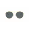 Ray-Ban RB3647N Round Double Bridge Akiniai Varinis Rėmas Šviesiai Mėlyni Gradientiniai Lęšiai 51mm
