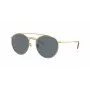 Ray-Ban RB3647N Round Double Bridge Akiniai Varinis Rėmas Šviesiai Mėlyni Gradientiniai Lęšiai 51mm