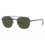Ray-Ban RB3688 Akiniai nuo saulės, šratinio metalo spalvos, žali G-15, 57 mm
