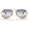 Ray-Ban RB3689 Aviator akiniai auksiniai žali gradientiniai 58mm unisex