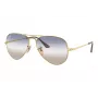 Ray-Ban RB3689 Aviator Titanium akiniai nuo saulės, auksinis rėmelis, žali G-15 lęšiai, 58 mm