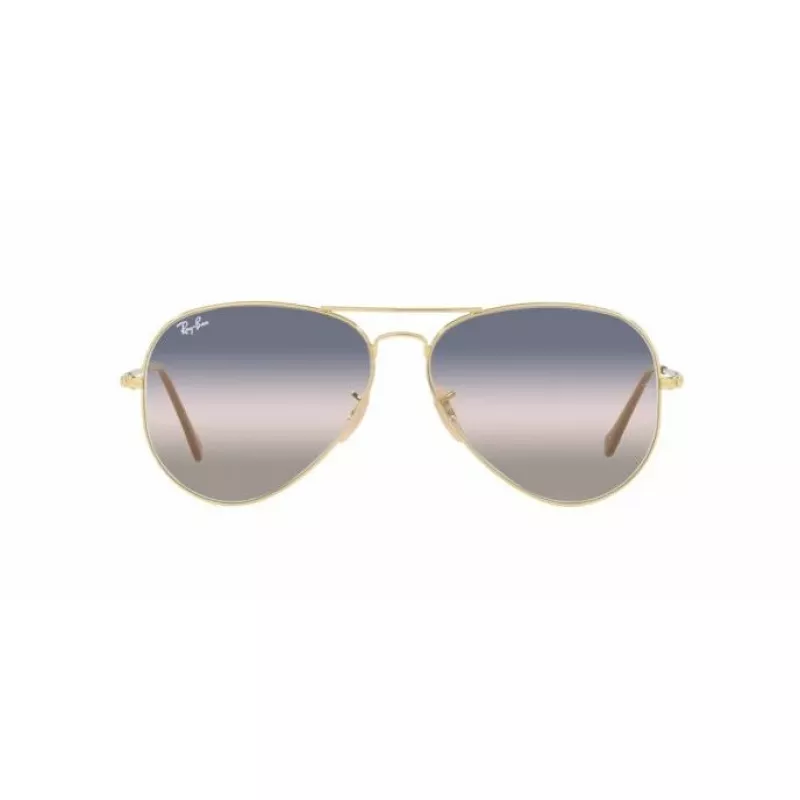 Ray-Ban RB3689001GE55 Aviator akiniai nuo saulės unisex 55/14/140 mm auksinis titanas ruda gradientinė