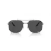 Ray-Ban RB3699 Unisex akiniai nuo saulės, ginklo metalo rėmelis, pilki gradientiniai lęšiai, 56 mm