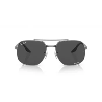 Ray-Ban RB3699 Unisex akiniai nuo saulės, ginklo metalo rėmelis, pilki gradientiniai lęšiai, 56 mm