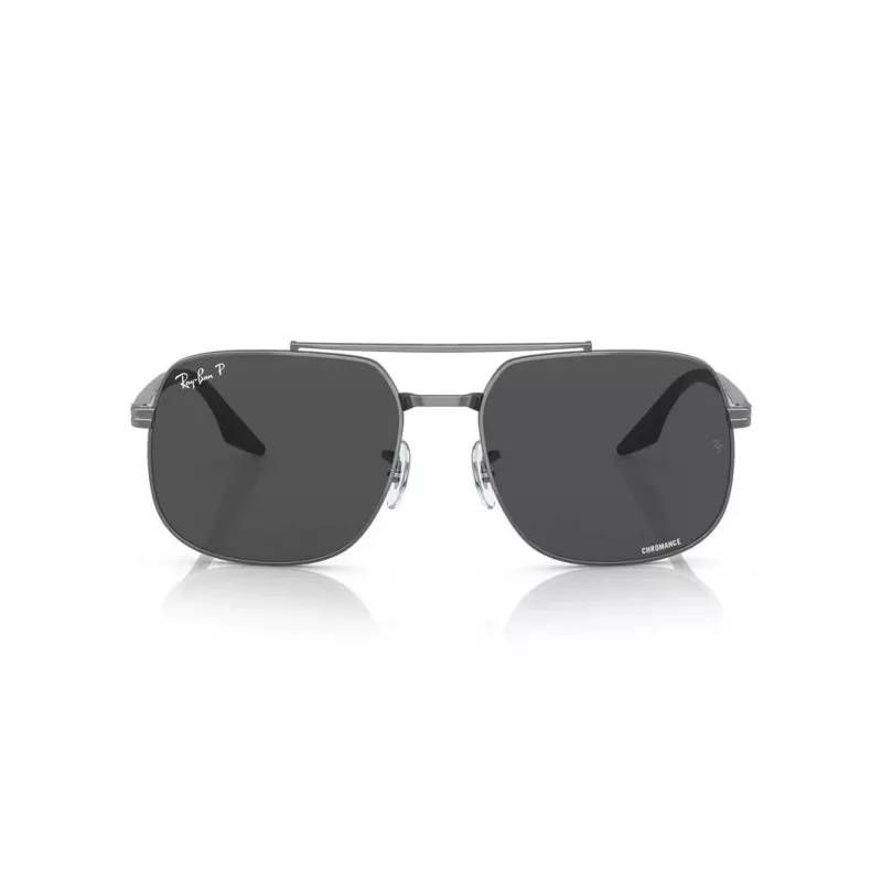 Ray-Ban RB3699 Unisex akiniai nuo saulės, ginklo metalo rėmelis, pilki gradientiniai lęšiai, 56 mm