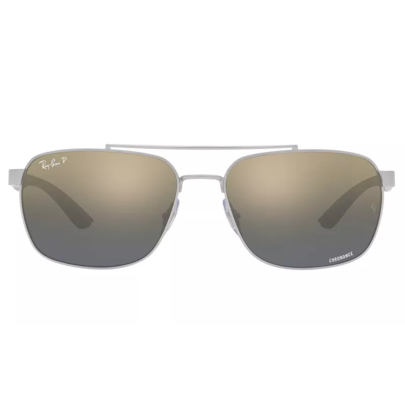 Ray-Ban RB3701003J059 Vyriški akiniai nuo saulės, auksinis metalinis rėmelis, žaliai/mėlyni gradientiniai lęšiai, 59 mm