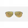 Ray-Ban RB8313 Chromance Aviator akiniai su poliarizuotais žaliais veidrodiniais stiklais, 61 mm