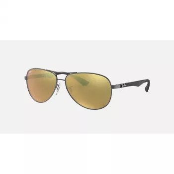 Ray-Ban RB8313 Chromance Aviator akiniai su poliarizuotais žaliais veidrodiniais stiklais, 61 mm