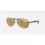 Ray-Ban RB8313 Chromance Aviator akiniai su poliarizuotais žaliais veidrodiniais stiklais, 61 mm